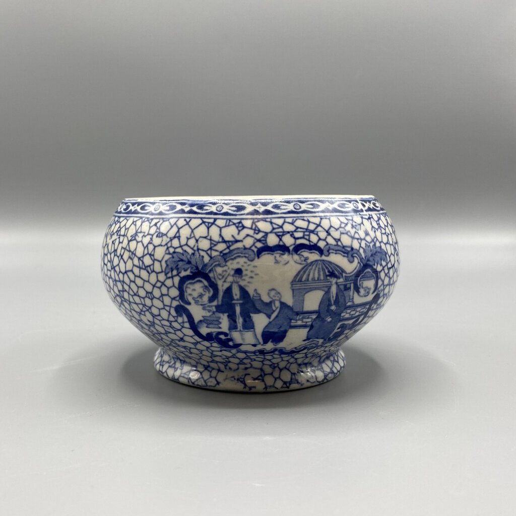 William Adams Chinese Bird Pottery Trinket Dish /bh