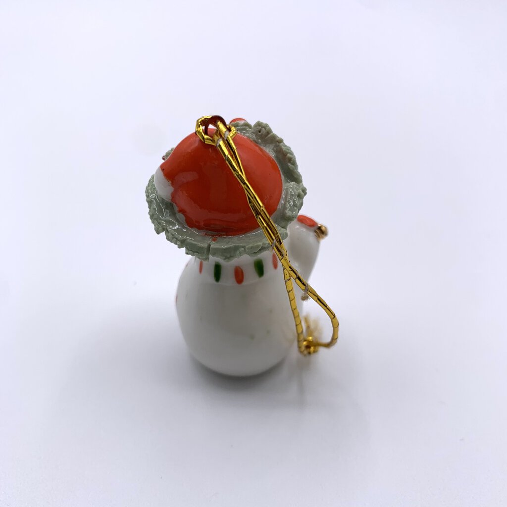 Vintage NAPCO Bone China Snowman Ornament /hgo