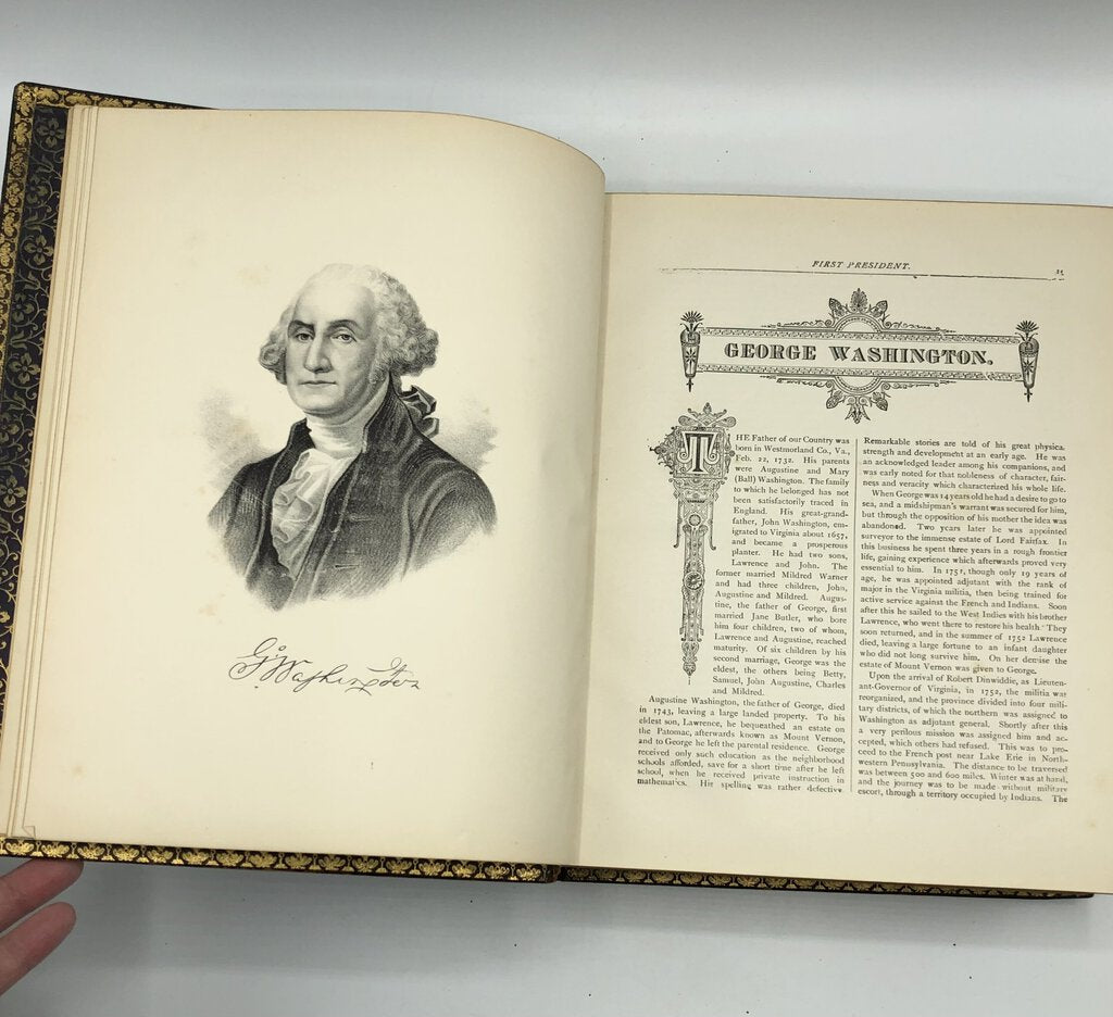 1891 Portrait & Biographical Ionia & Montcalm County Michigan Leather Bound Album Book /b