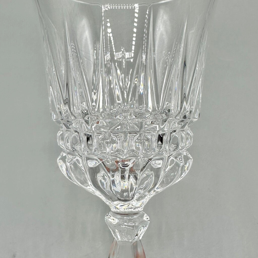 Set Of 8 Vintage Cristal D’Arques Villeneuve Lead Crystal Wine Glasses /cb