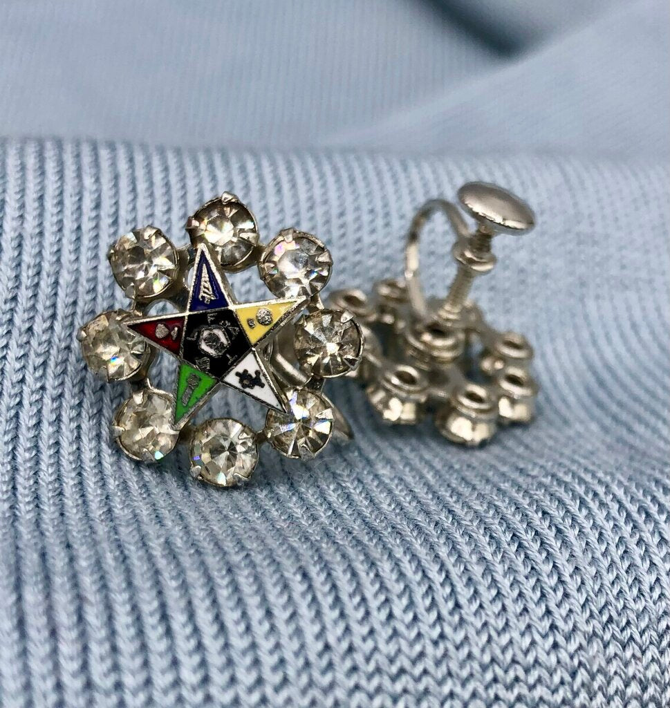 Vintage 8pc Lot of Clip Earrings & Brooch /b