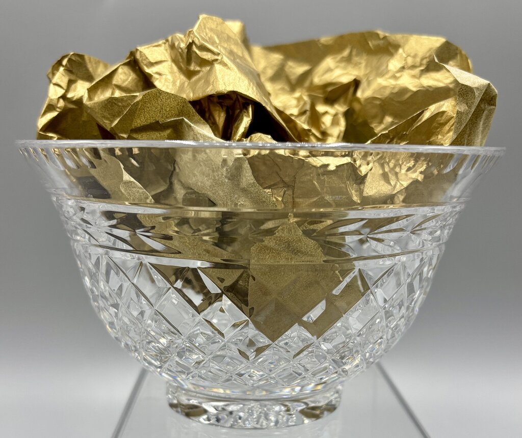 Cut Crystal Diamond Pattern 5.75” Bowl (Rogaska?) /j