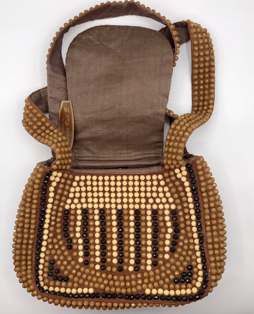 Vintage Roger Van S Beaded Handbag w/ Rooster /b