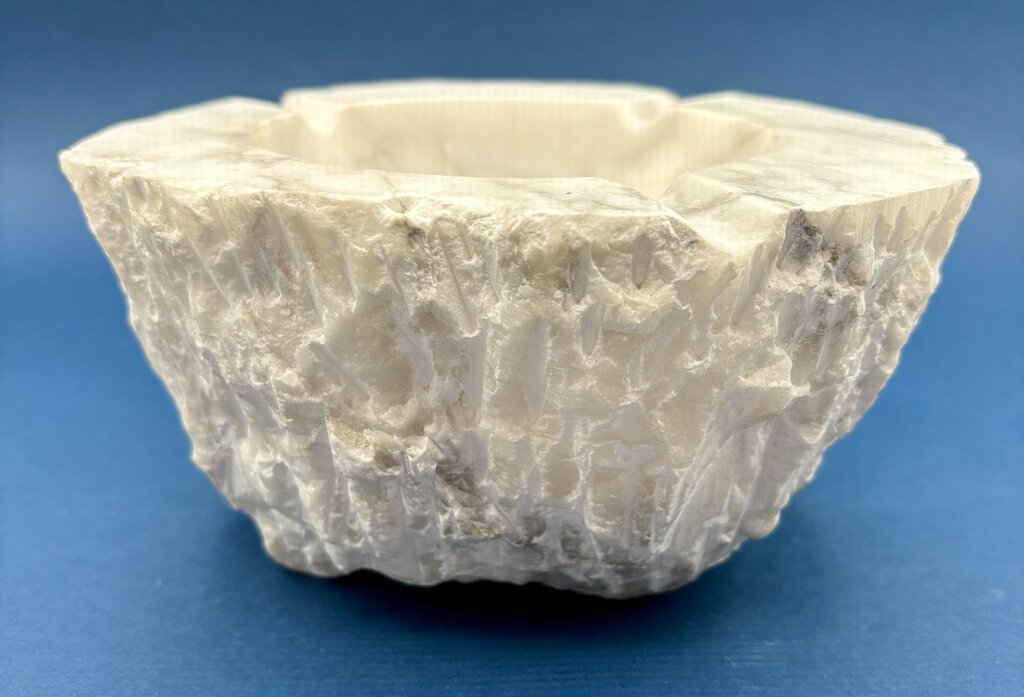 Marble Hand Carved Ashtray Italy MCM /j