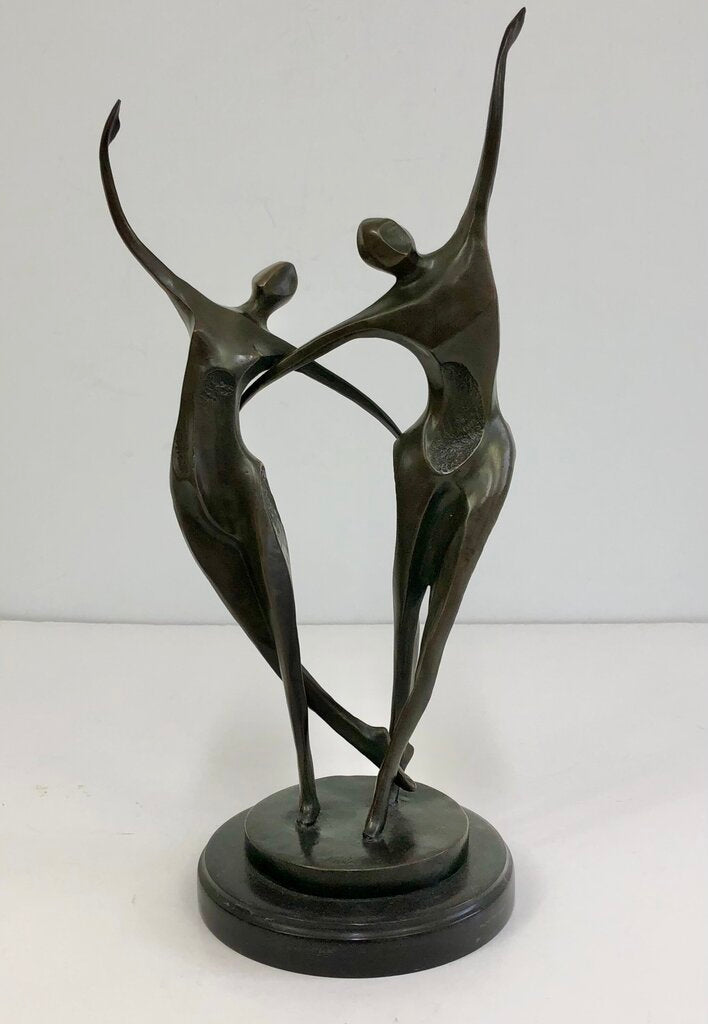 Kunst & Ambiente/ Miguel Fernando Lopez Abstract Dancers Bronze Sculpture /b