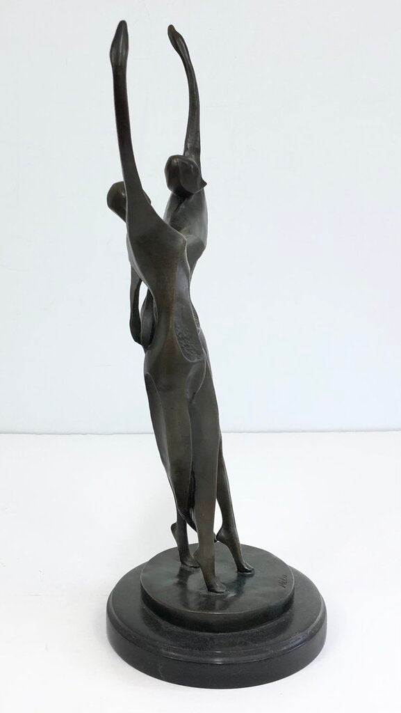 Kunst & Ambiente/ Miguel Fernando Lopez Abstract Dancers Bronze Sculpture /b