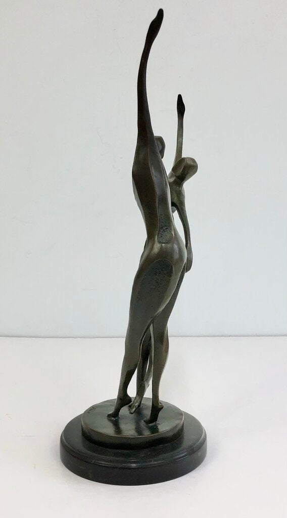 Kunst & Ambiente/ Miguel Fernando Lopez Abstract Dancers Bronze Sculpture /b