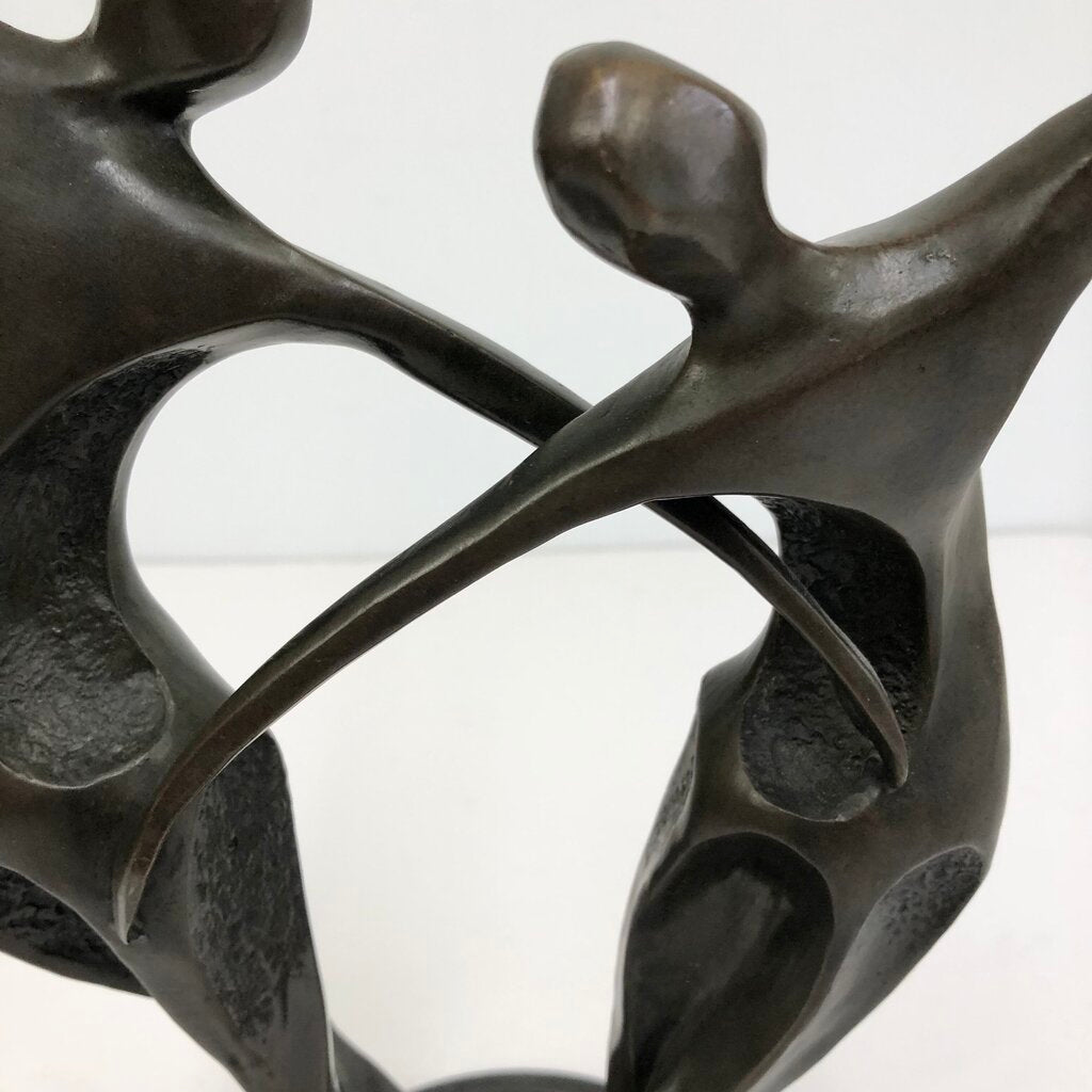 Kunst & Ambiente/ Miguel Fernando Lopez Abstract Dancers Bronze Sculpture /b