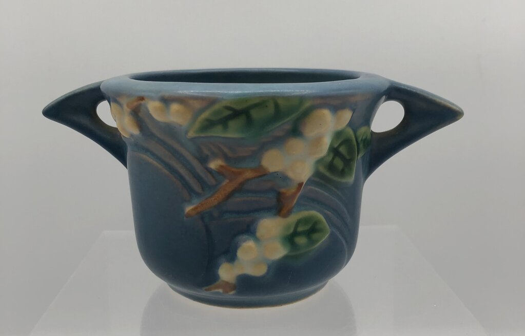 Roseville Pottery 1947 Snowberry Open Sugar Bowl /b