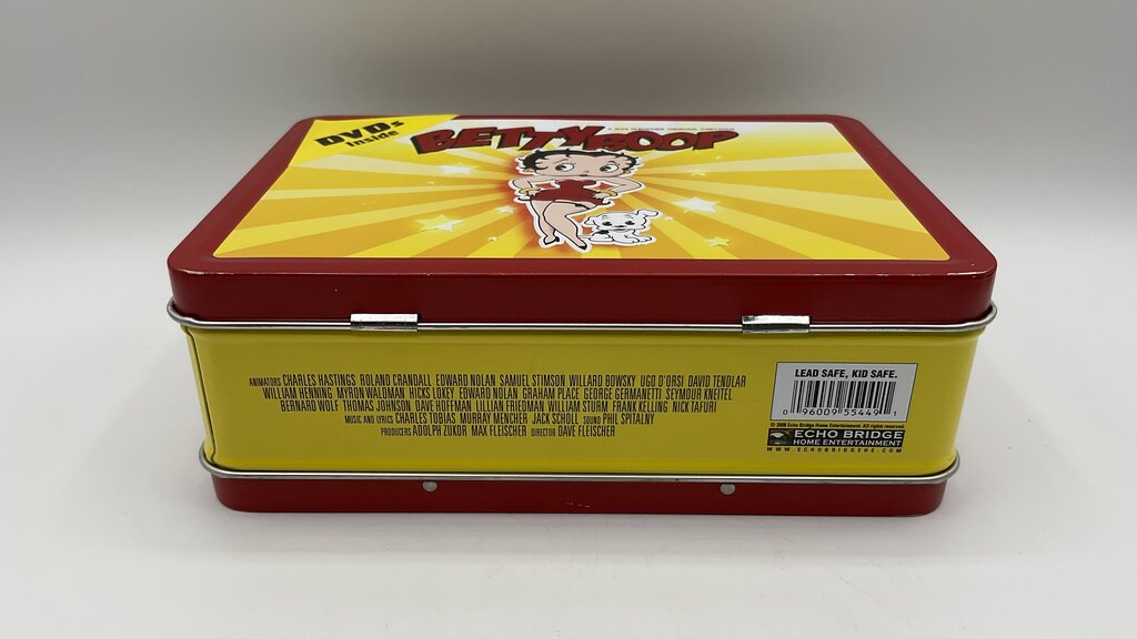 Betty Boop Collectible Tin Lunchbox with 3 Disc DVD Set 2008 /sb