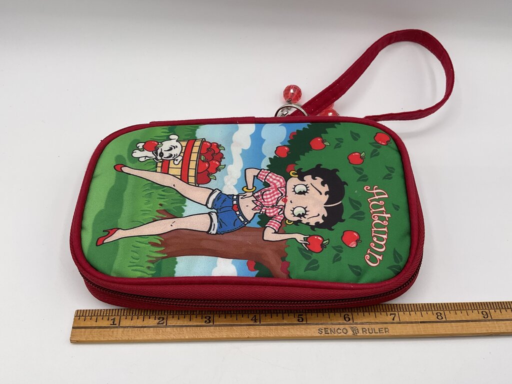Lot of 2 Willabee & Ward Betty Boop Summer & Autumn Soft Zippered Clutch Purses /s