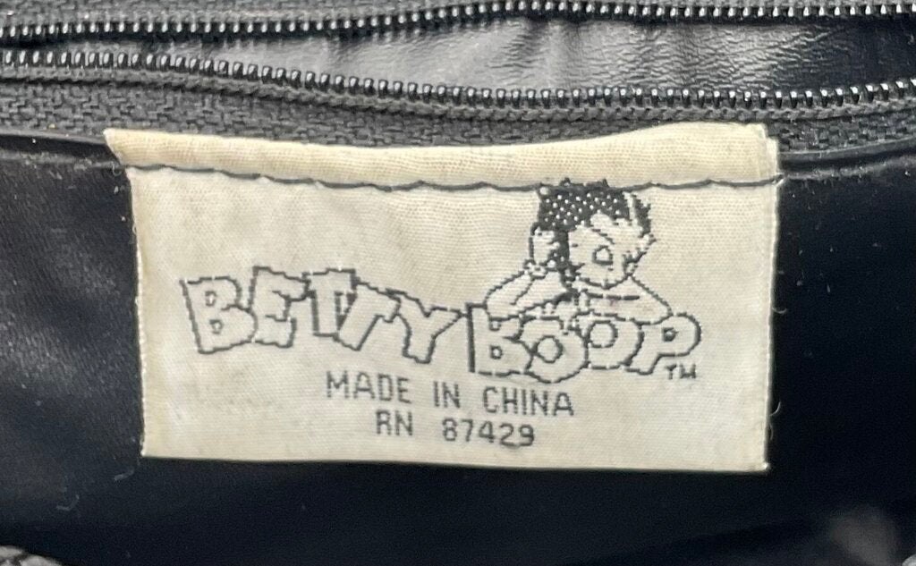 Vintage Betty Boop 1994 Black Vinyl Purse/Handbag /sb
