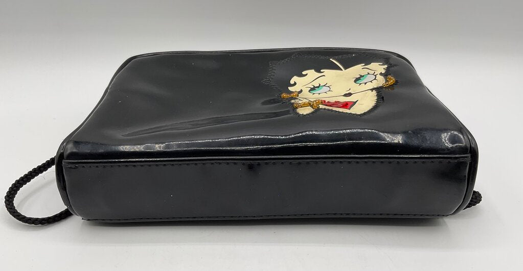 Vintage Betty Boop 1994 Black Vinyl Purse/Handbag /sb
