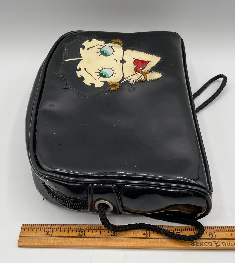 Vintage Betty Boop 1994 Black Vinyl Purse/Handbag /sb