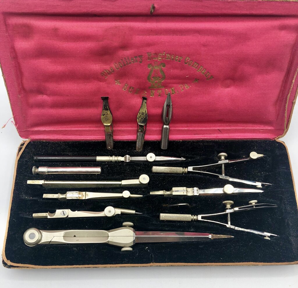 Antique 1900’s Colliery Engineer Co. Drafting Kit /b