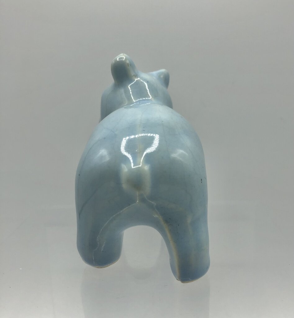 Vtg 1940’s Shawnee Pottery Miniature Blue Bear /b