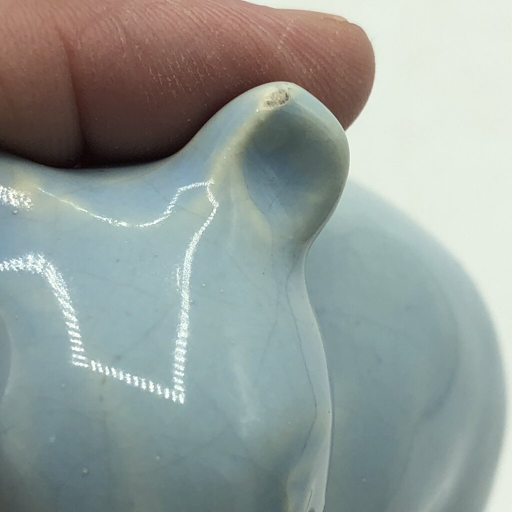 Vtg 1940’s Shawnee Pottery Miniature Blue Bear /b