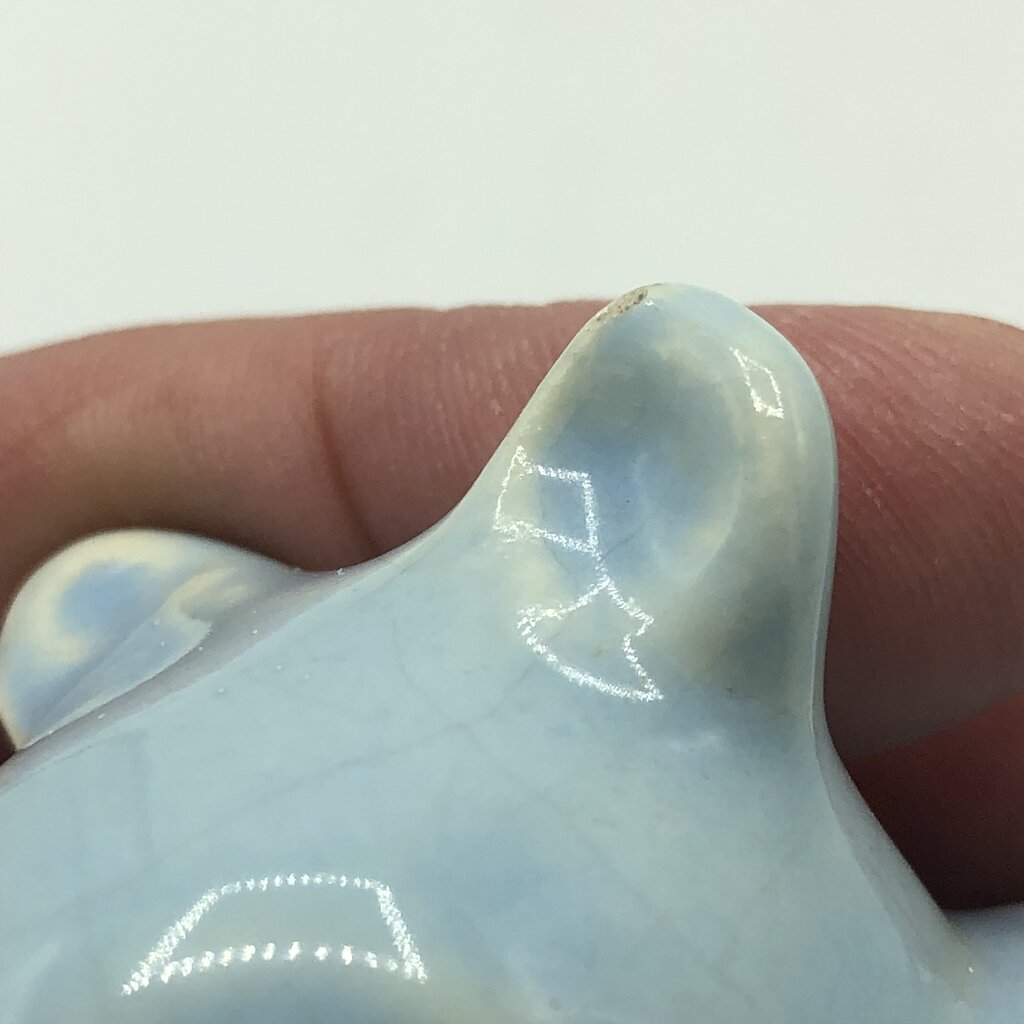 Vtg 1940’s Shawnee Pottery Miniature Blue Bear /b