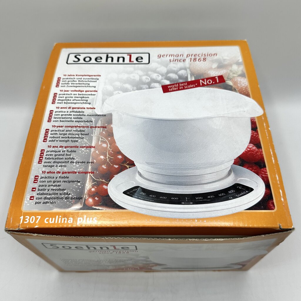 Soehnle 1307 Culina Plus German Precision Analog Kitchen Scale w/Bowl 11lb Made In Switzerland Incl. Box /cb