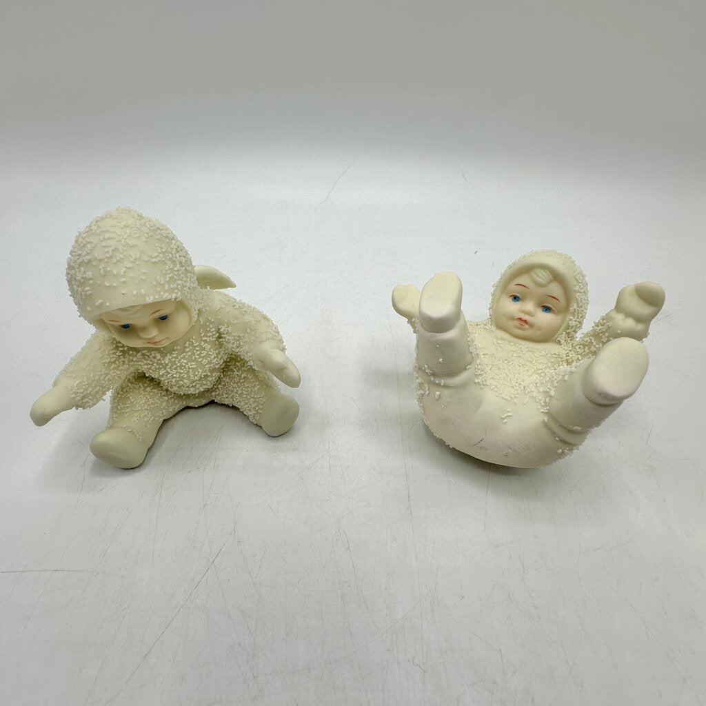 Vintage Dept56 Snowbabies “Tumbling In The Snow” 7957-0 Set of 5 Figurines in Original Box /cb