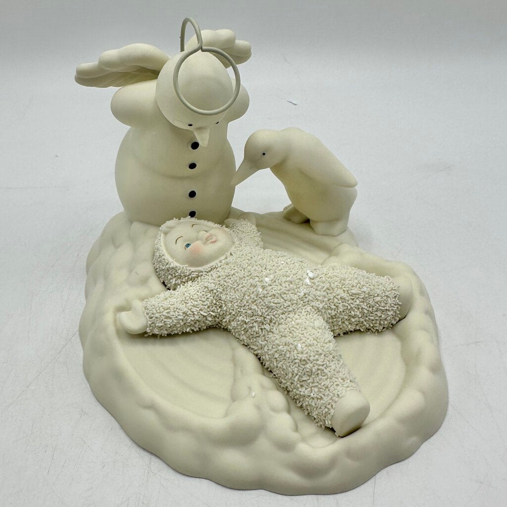 Lot of 3 Department 56 Snowbabies Figurines w/Boxes Snow Angels, Deer Friends, Burning Up The Lines /cb