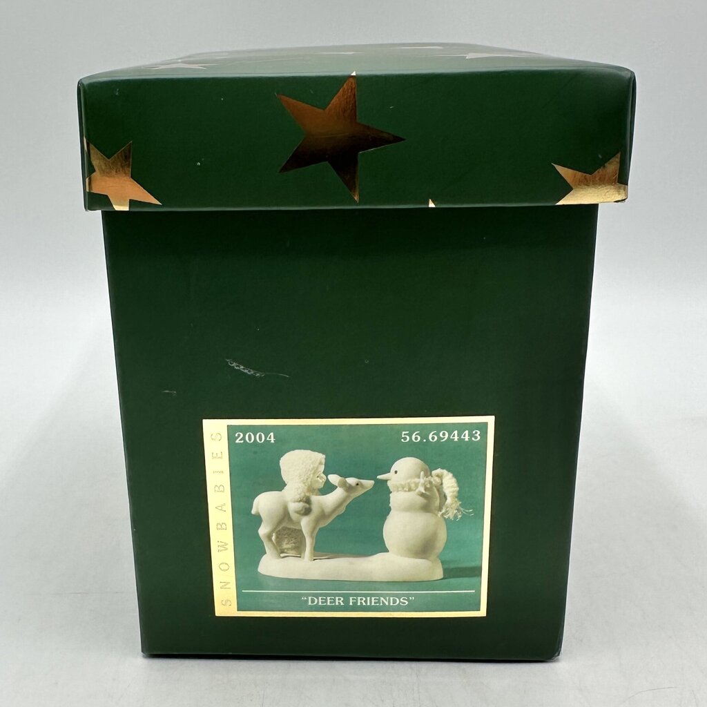 Lot of 3 Department 56 Snowbabies Figurines w/Boxes Snow Angels, Deer Friends, Burning Up The Lines /cb