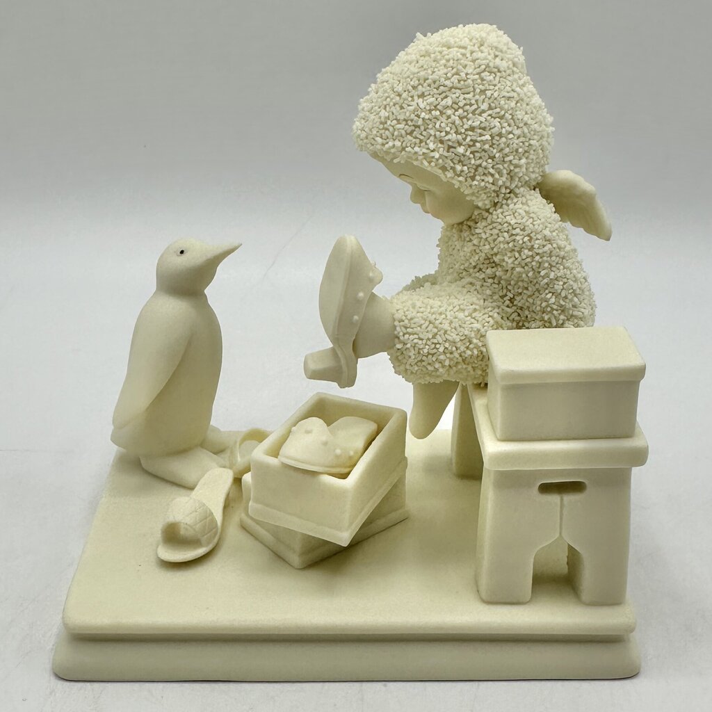 Lot of 3 Department 56 Snowbabies Figurines w/Boxes Catch A Falling Snowflake, Grandma’s Lessons, Just One More Pair /cb