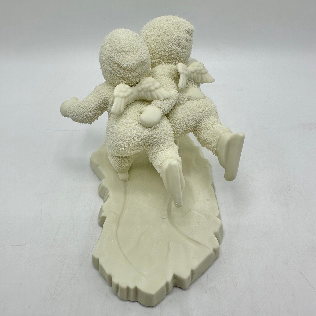 Lot of 2 Vintage Department 56 Snowbabies Figurines Playing Games Is Fun, We Make A Great Pair /cb
