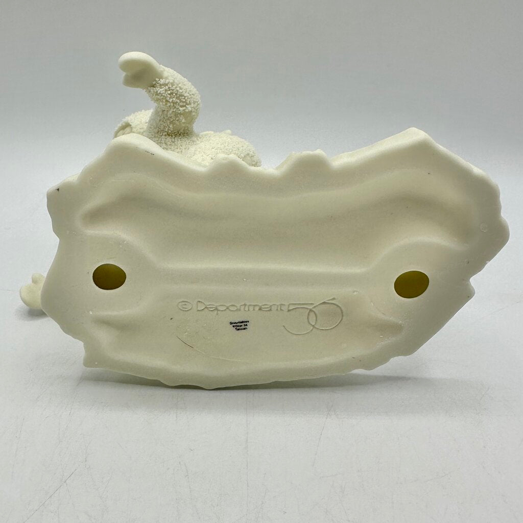 Lot of 2 Vintage Department 56 Snowbabies Figurines Playing Games Is Fun, We Make A Great Pair /cb