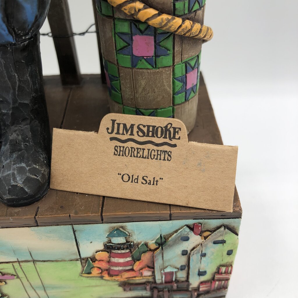 Jim Shore Shorelights 2004 "Old Salt" Sea Captain w/ Cat Figurine /b