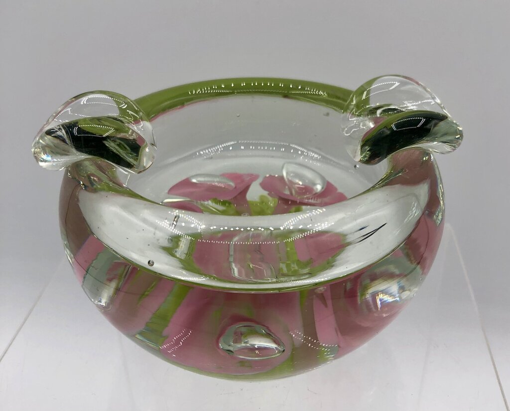 Vintage St. Clair Art Glass AShtray/ Paperweight /b