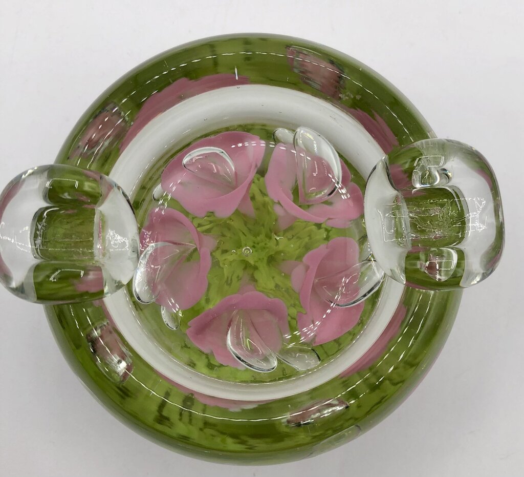 Vintage St. Clair Art Glass AShtray/ Paperweight /b