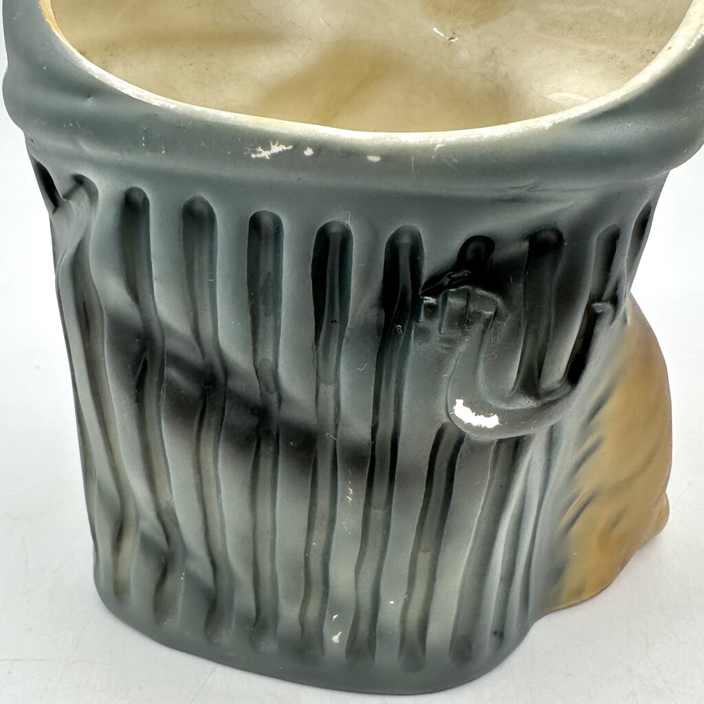 Vintage Enesco 1960s Big Sad Eyed Cat Planter-Keane Style Kitsch-Made In Japan /cb