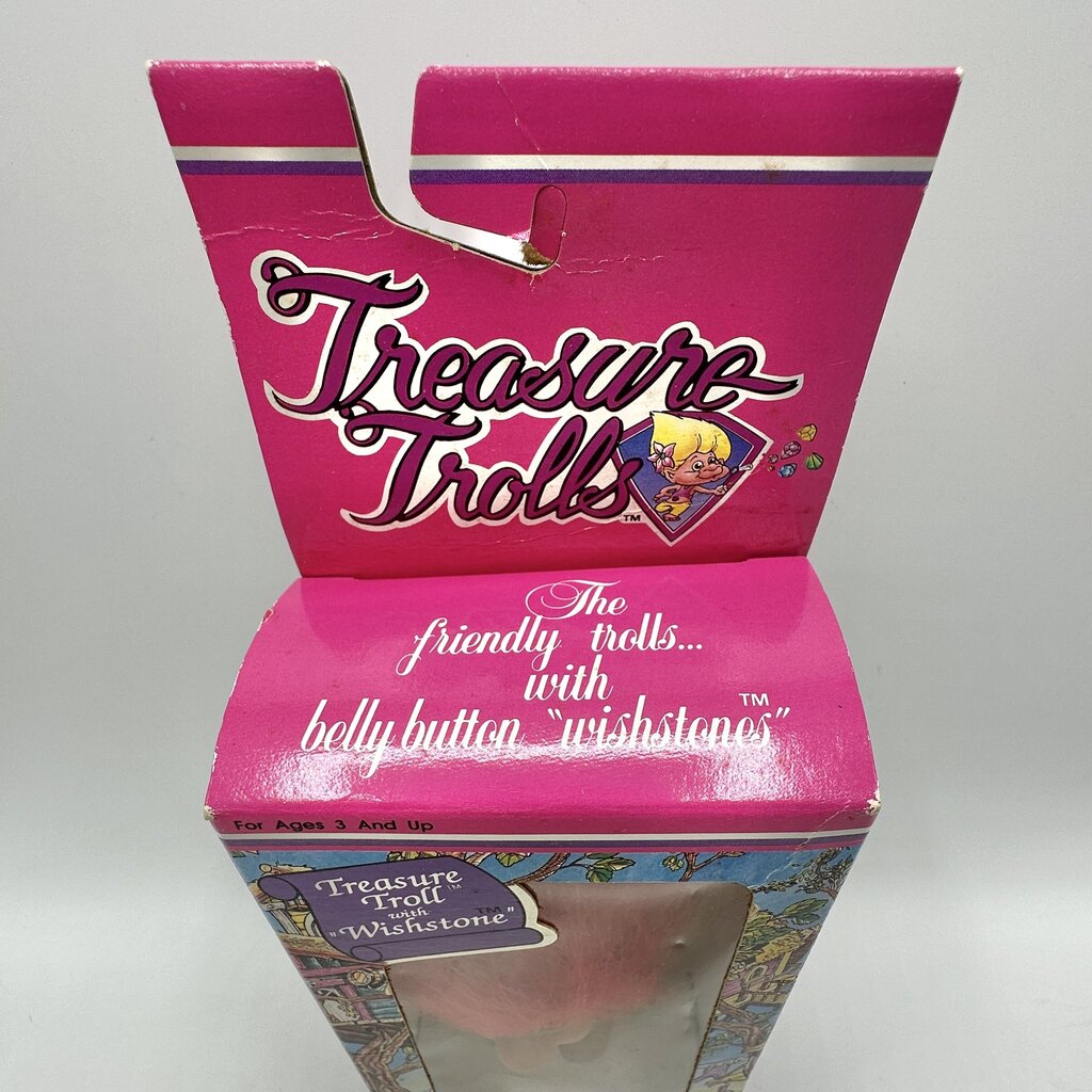 Vintage Ace Novelty Co. Treasure Troll With Wishstone Red Hair New In Box /cb