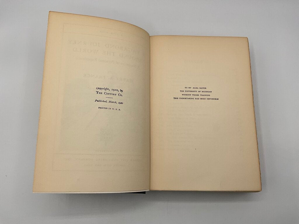 “A Vagabond Journey Around the World” by Harry A. Franck - Garden City Publishing Company 1910 Hardcover Book /sb