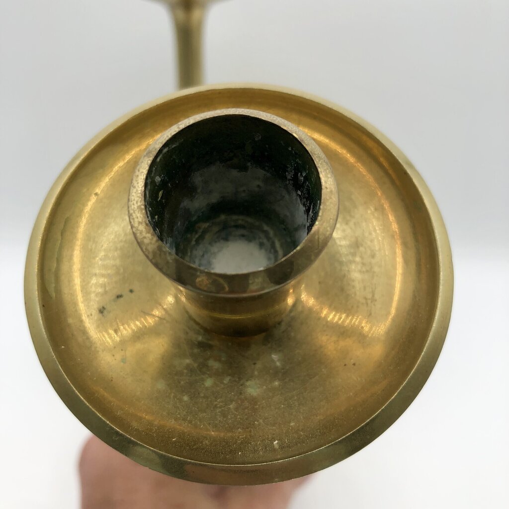 Pair 1950’s Jens Quistgaard Brass Candlesticks for Dan’s Denmark