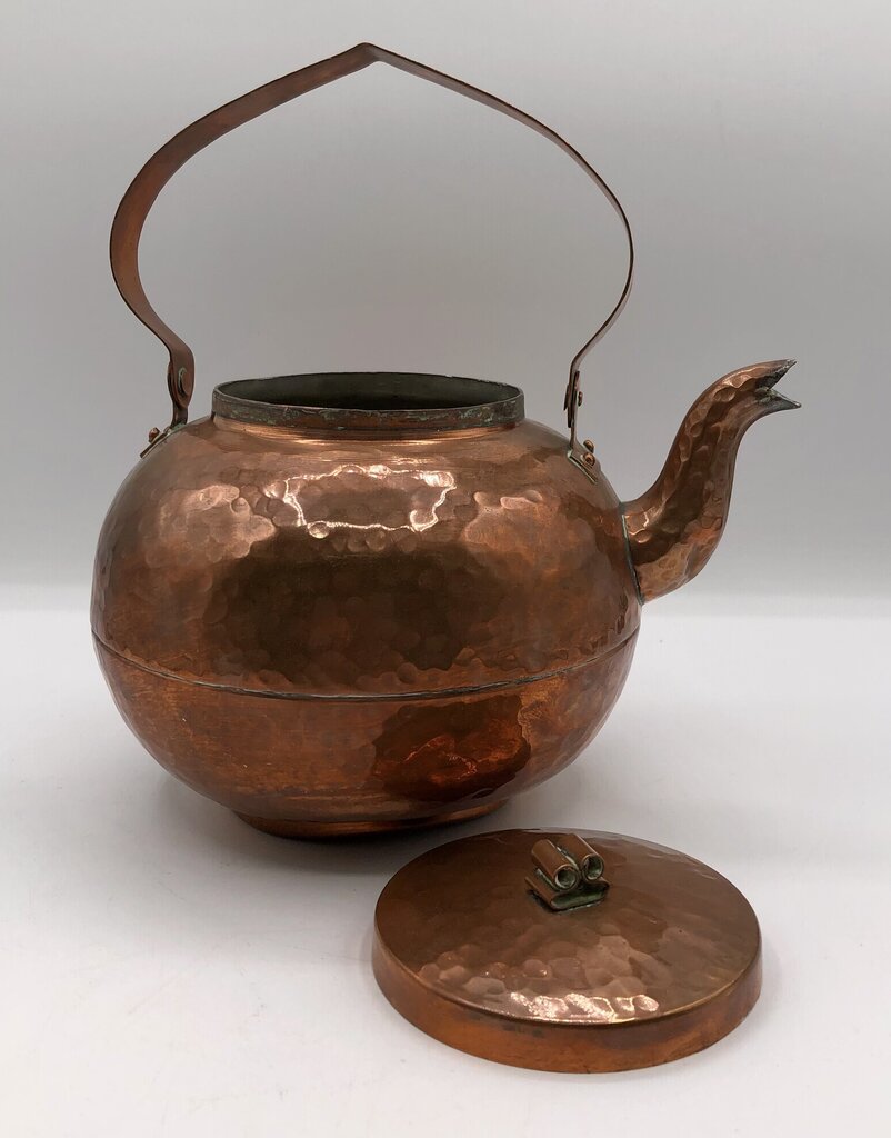 Vintage Hand Hammered Copper Teapot /b