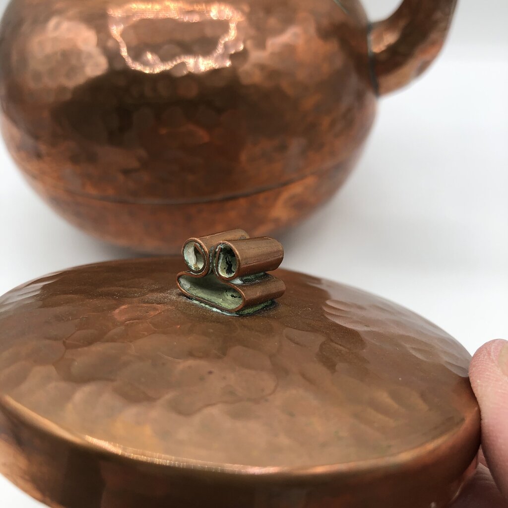 Vintage Hand Hammered Copper Teapot /b
