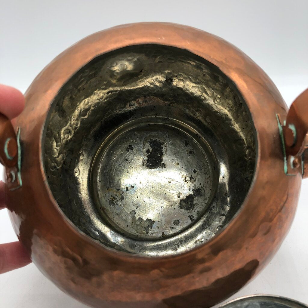 Vintage Hand Hammered Copper Teapot /b