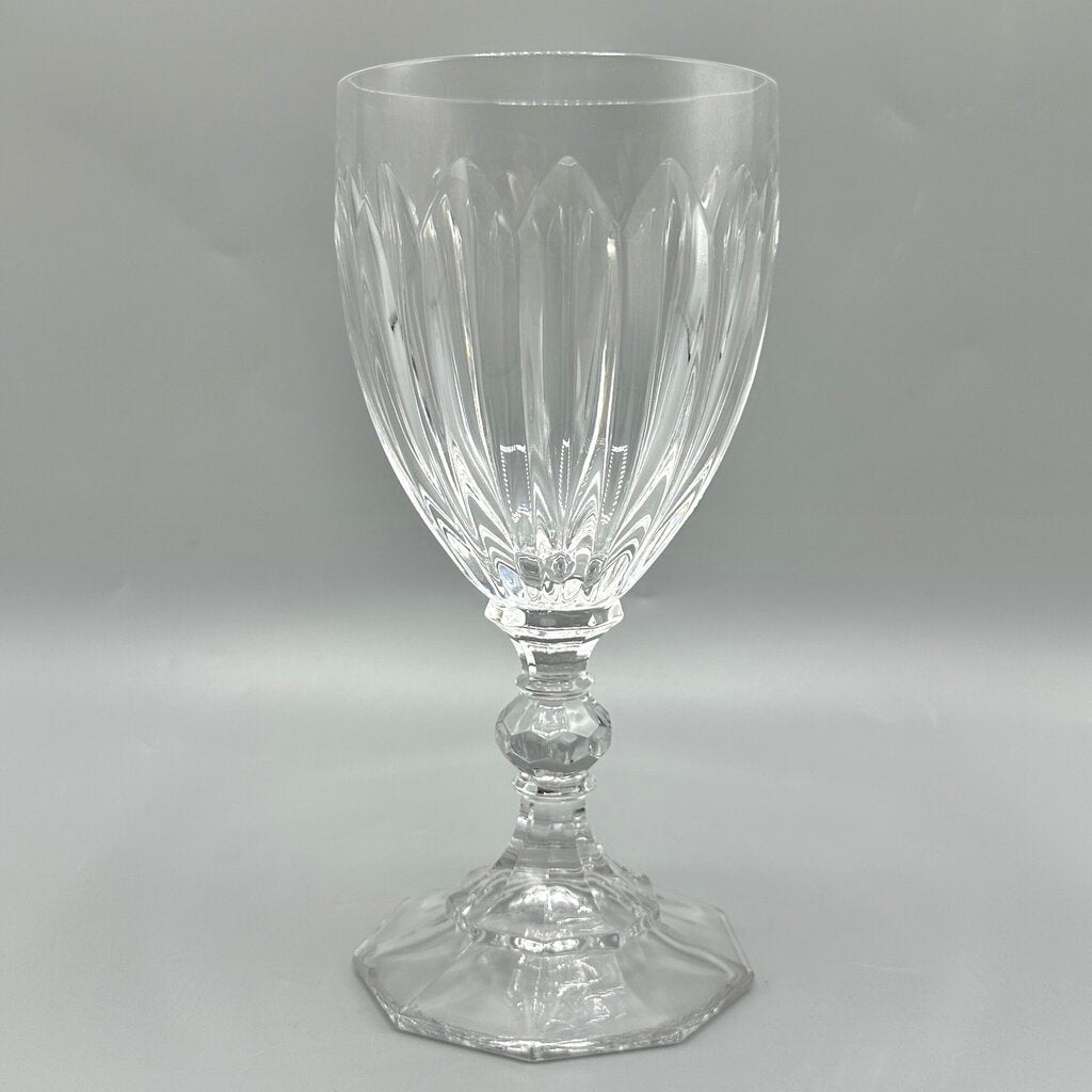 Set of 5 Vintage Mikasa Richelieu 7 Inch Crystal Water Goblets /cb