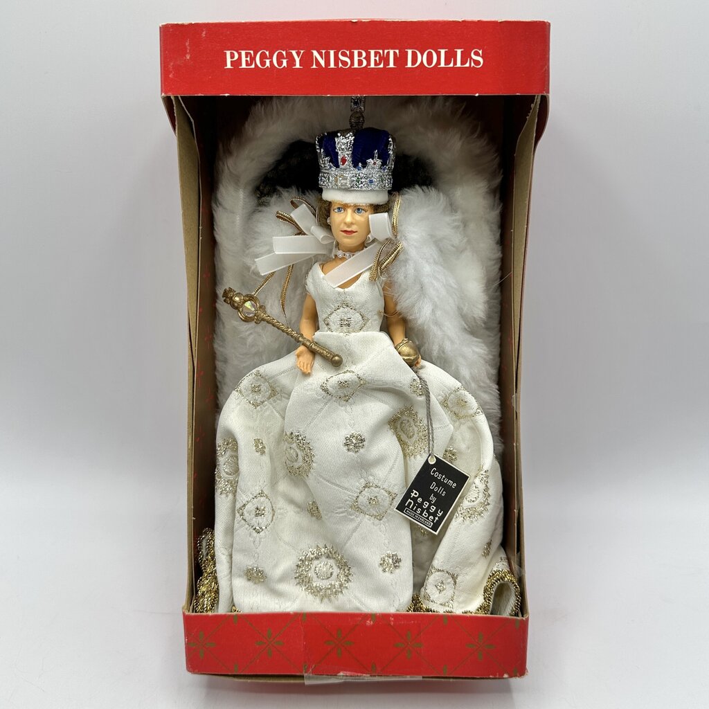Vintage 1960s Peggy Nisbet Doll Queen Elisabeth II In State Robes w/Box & Tag /cb
