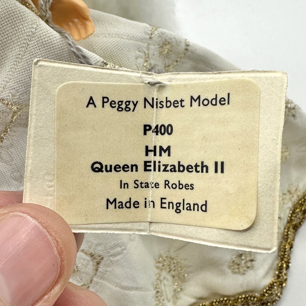 Vintage 1960s Peggy Nisbet Doll Queen Elisabeth II In State Robes w/Box & Tag /cb