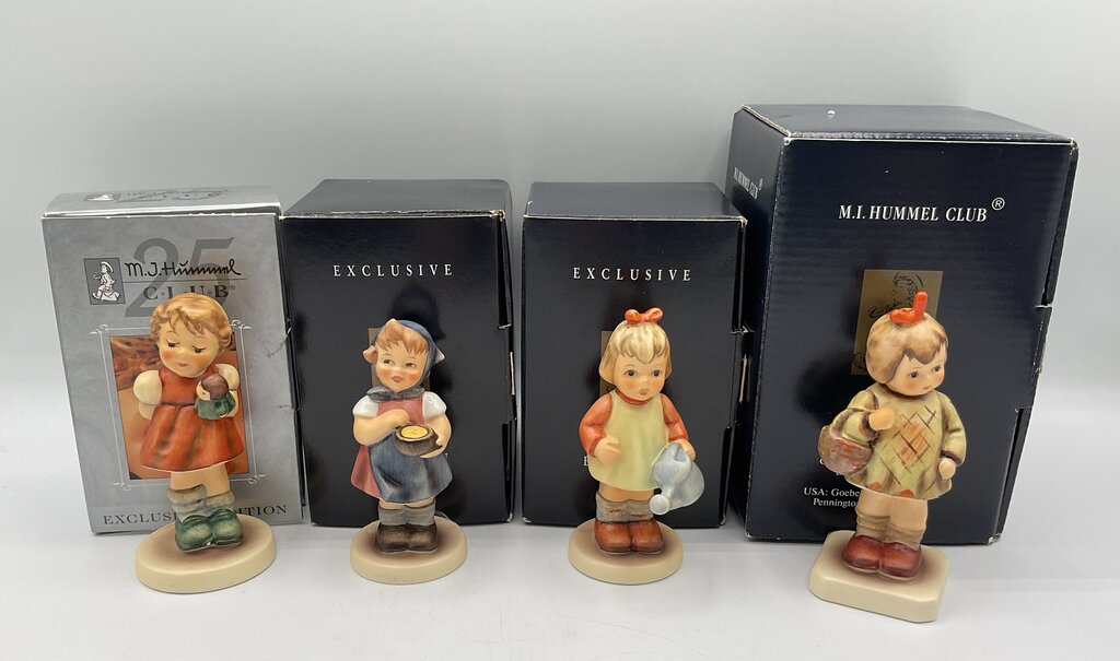 Lot of 4 Exclusive Edition Hummel Figurines with Boxes /s