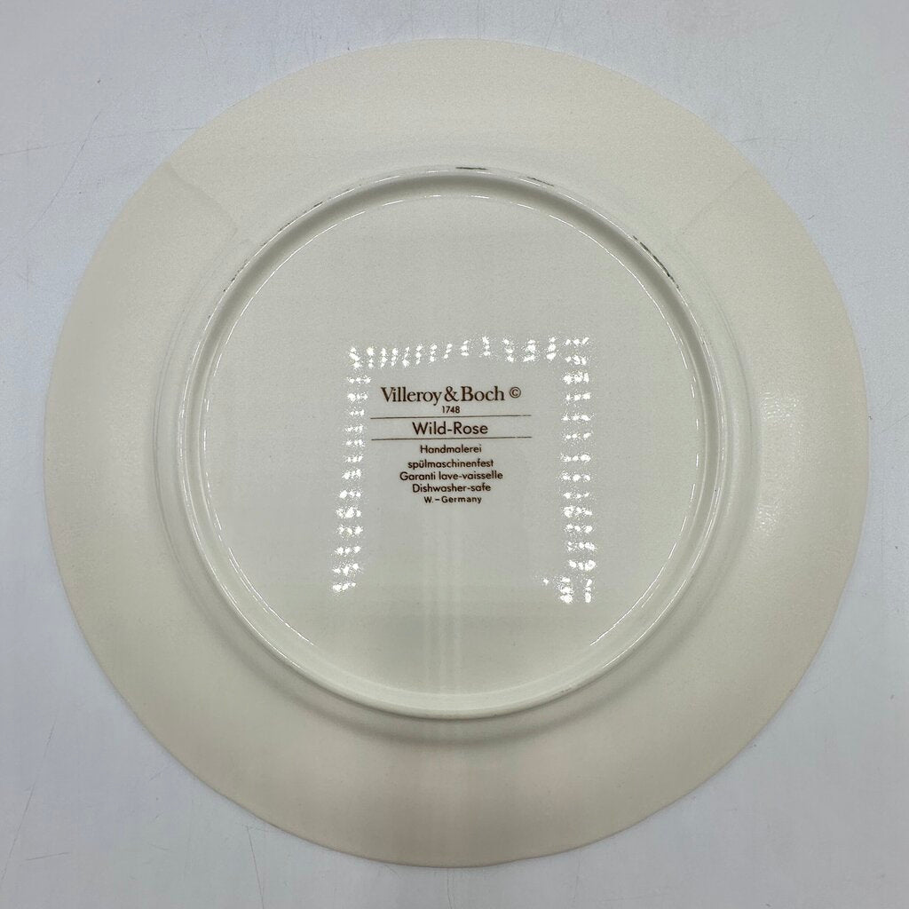 Set of 2 Vintage Villeroy & Boch Wild Rose 10 1/4” Dinner Plates Made in Germany /cb