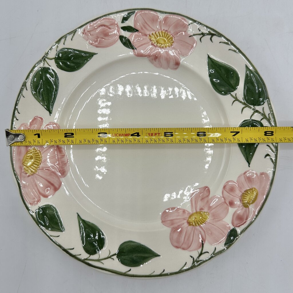 Set of 6 Vintage Villeroy & Boch Wild Rose 8 1/4” Salad Plates Made in Germany /cb