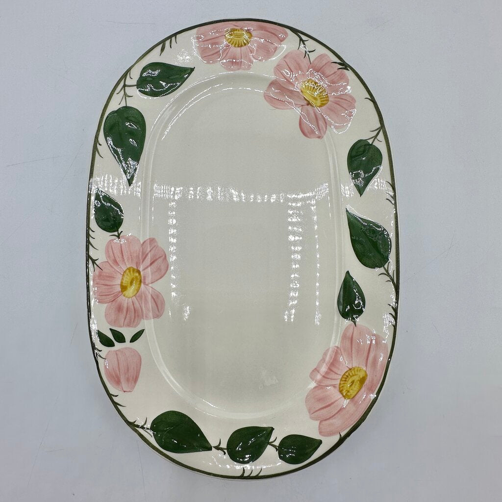 Vintage Villeroy & Boch Wild Rose 13” Oval Serving Platter Made in Germany /cb