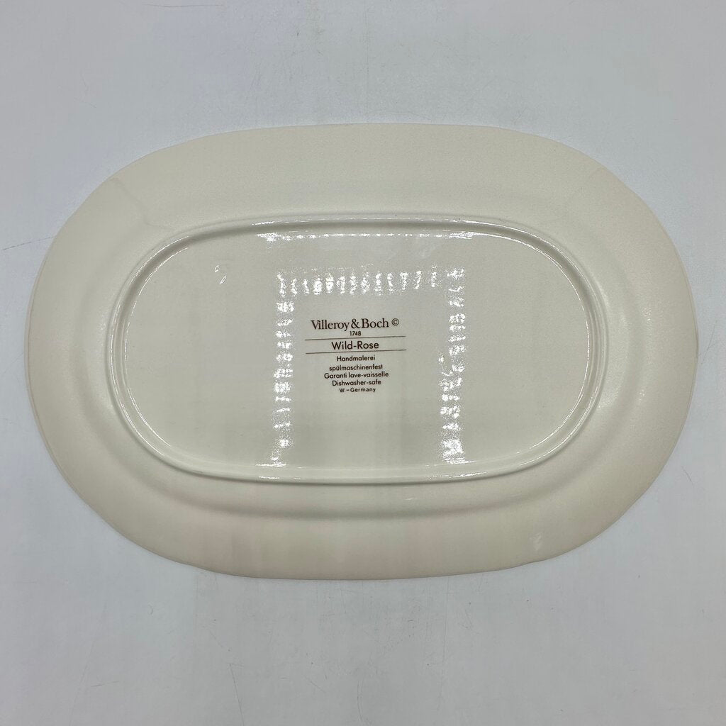 Vintage Villeroy & Boch Wild Rose 13” Oval Serving Platter Made in Germany /cb