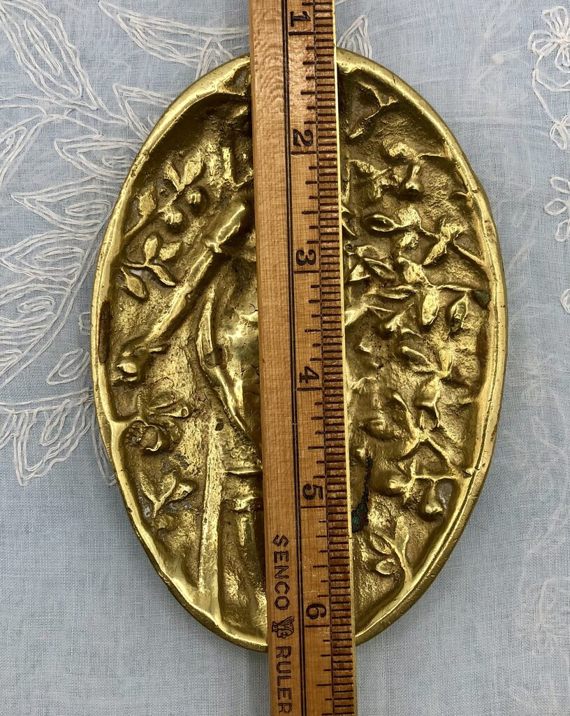 Vintage Naughty Bottom Risqué Brass Trinket Dish/ Ashtray /b