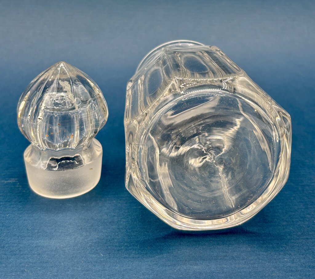 Heisey Glass Wide Panel Glass Horseradish Jar w/ Stopper /j