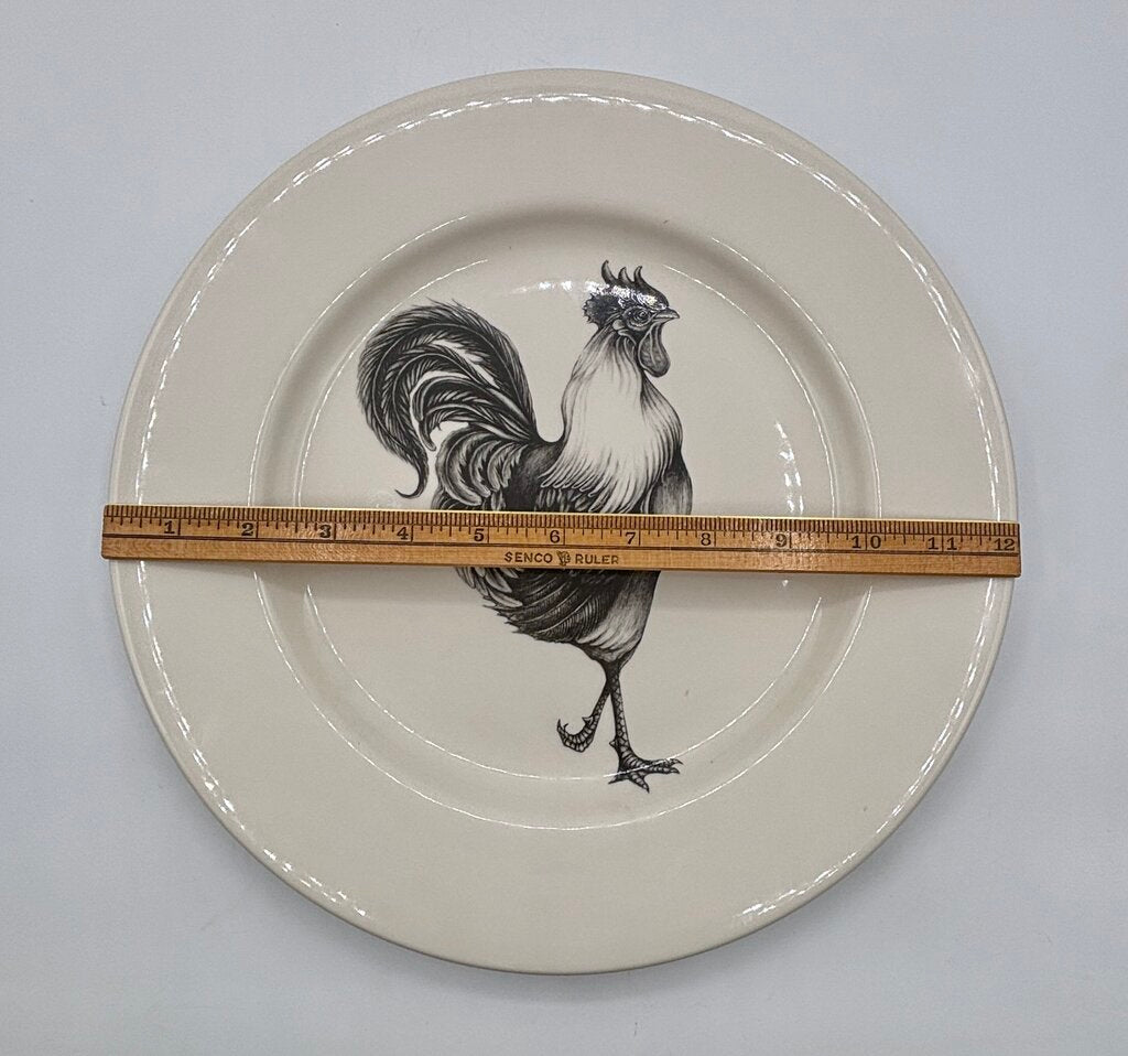 Laura Zinder 12” Rooster Plate/Charger /j